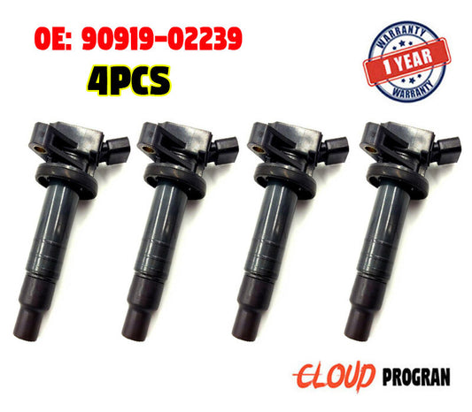 For RAV4 Celica MR2 for Corolla Matrix 1.8L Ignition Coil 90919-02239 (4PCS) v