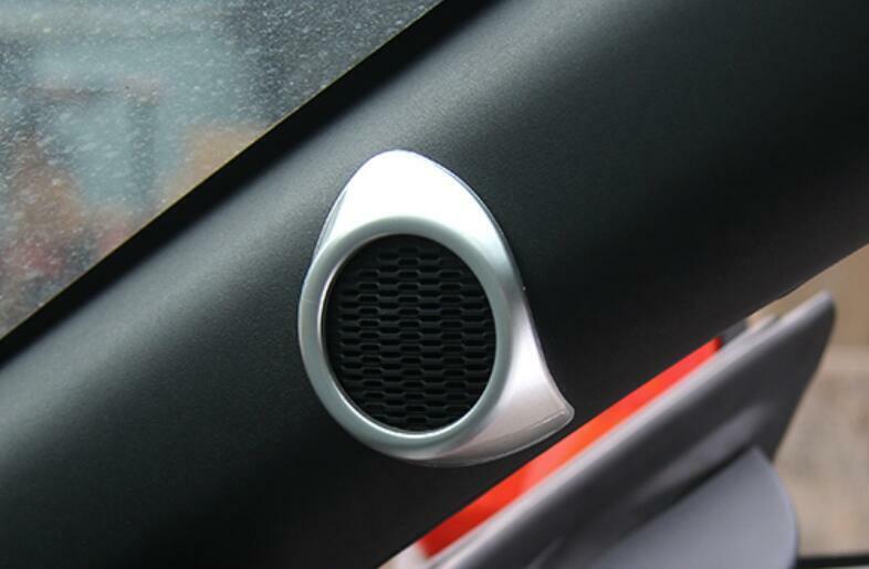 Fit for Ford for Mustang 2015-2022 Matte Silver A Pillar Horn Frame Cover Trim 1PCS