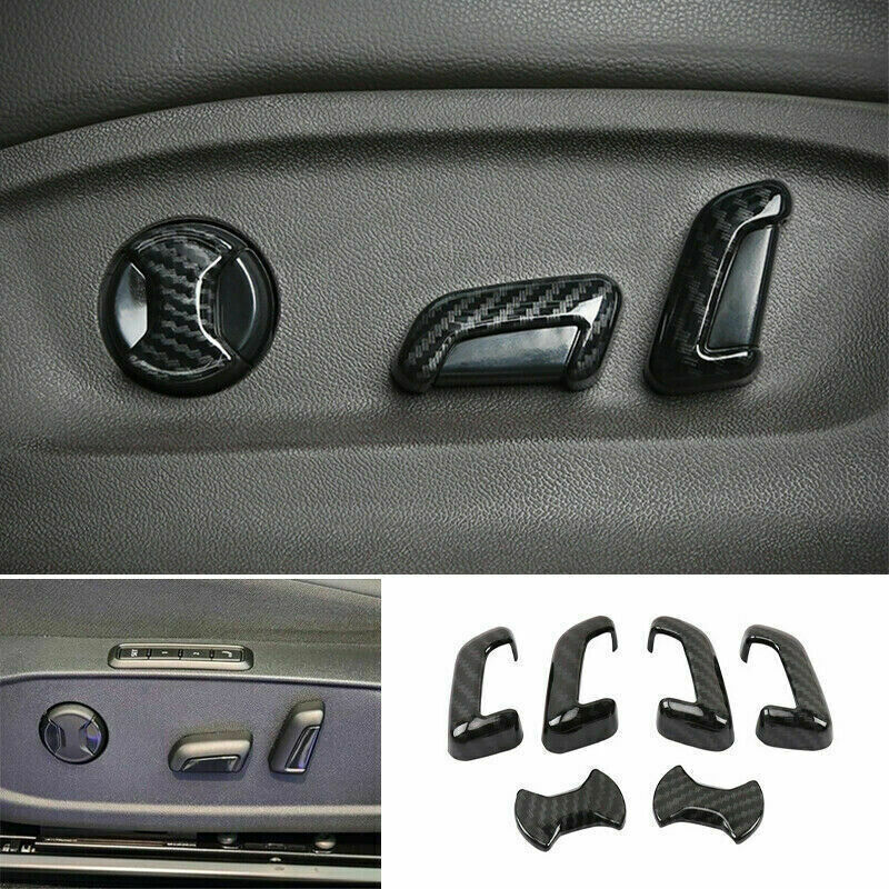 Carbon Fiber ABS Steering Wheel Button Cover Trims for Honda CR-V CRV 2012-2016 v