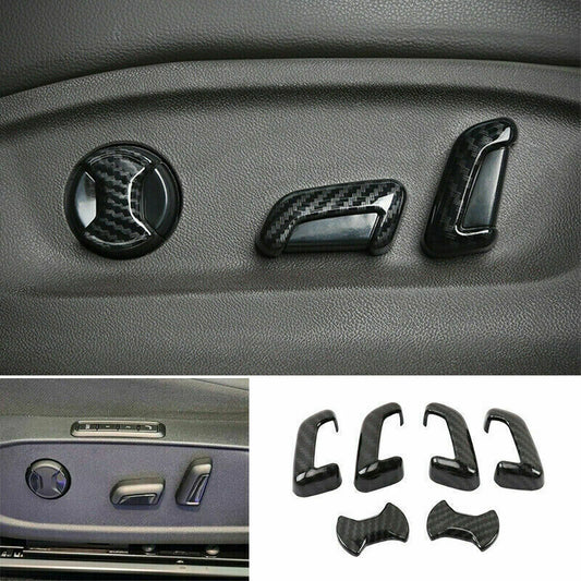 Carbon Fiber ABS Steering Wheel Button Cover Trims for Honda CR-V CRV 2012-2016 v