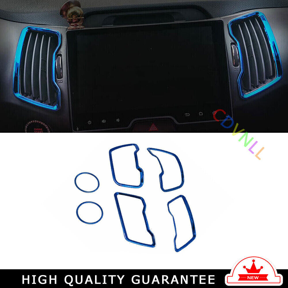 Middle LR Air Outlet Vent Cover Trim for Kia Sportage R GL 2011-2016 Blue Steel