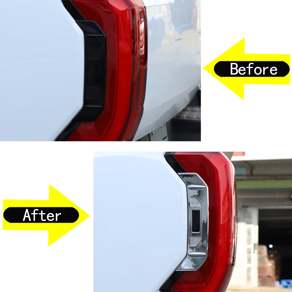 2 Carbon fiber rear taillight side light cover suitable for Tundra 2022-23- v