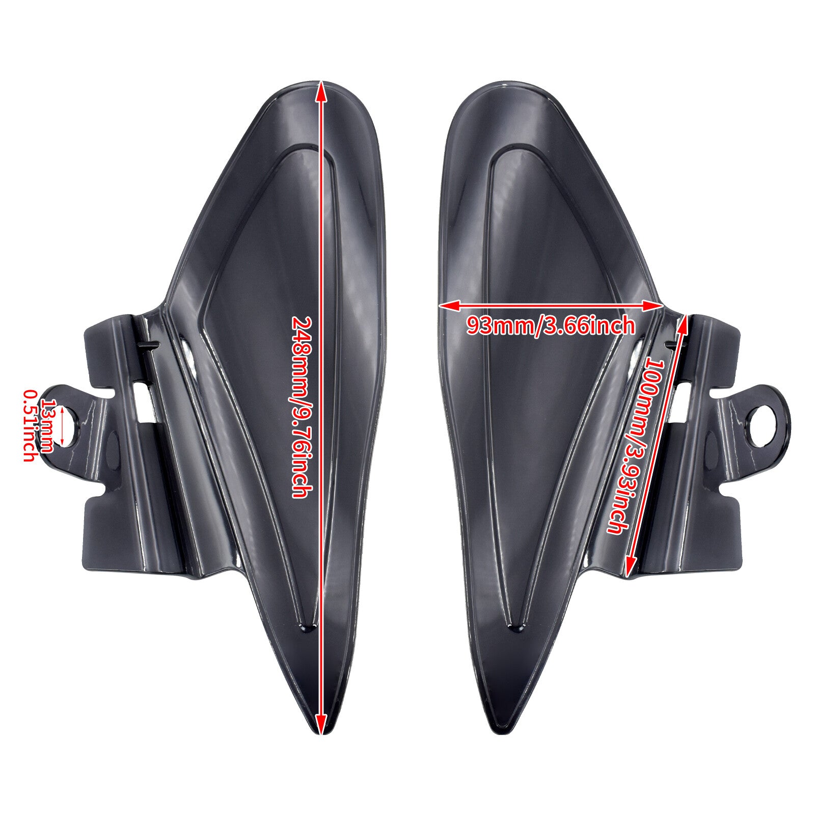 Gary Reflective Saddle Heat Shields For Indian Chief Chieftain Roadmaster 14-22