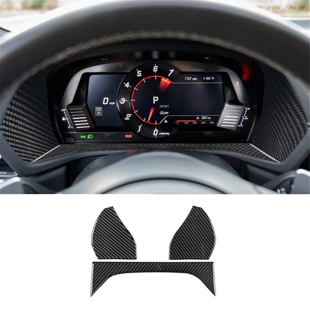 Red for Co -pilot Dashboard Trim Strip Cover Carbon Fiber for Chevy Impala 2014-2020 v