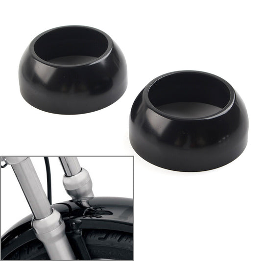 Front Fork Boot Cap Covers 39mm Black Fit for Harley Sportster Dyna FXR FXD Q