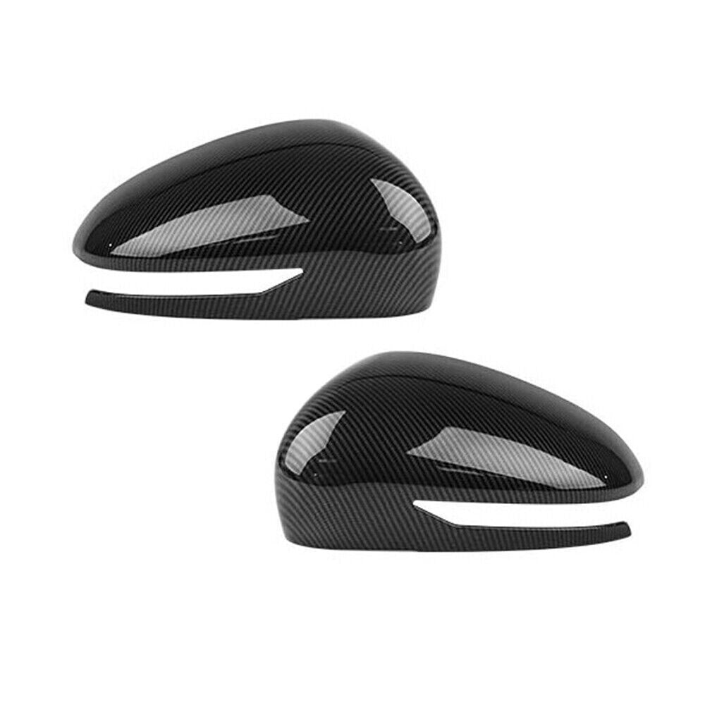 for Genesis G70 2019-2023 Carbon ABS Side Door Rearview Mirror Cover Trim Cap n