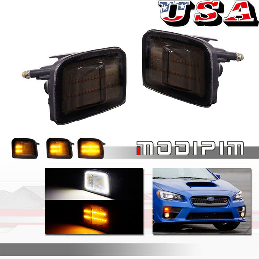 Smoked Amber/White LED High Power Turn Signal 12V Fits 2015 - 2021 for Subaru WRX /STI- v