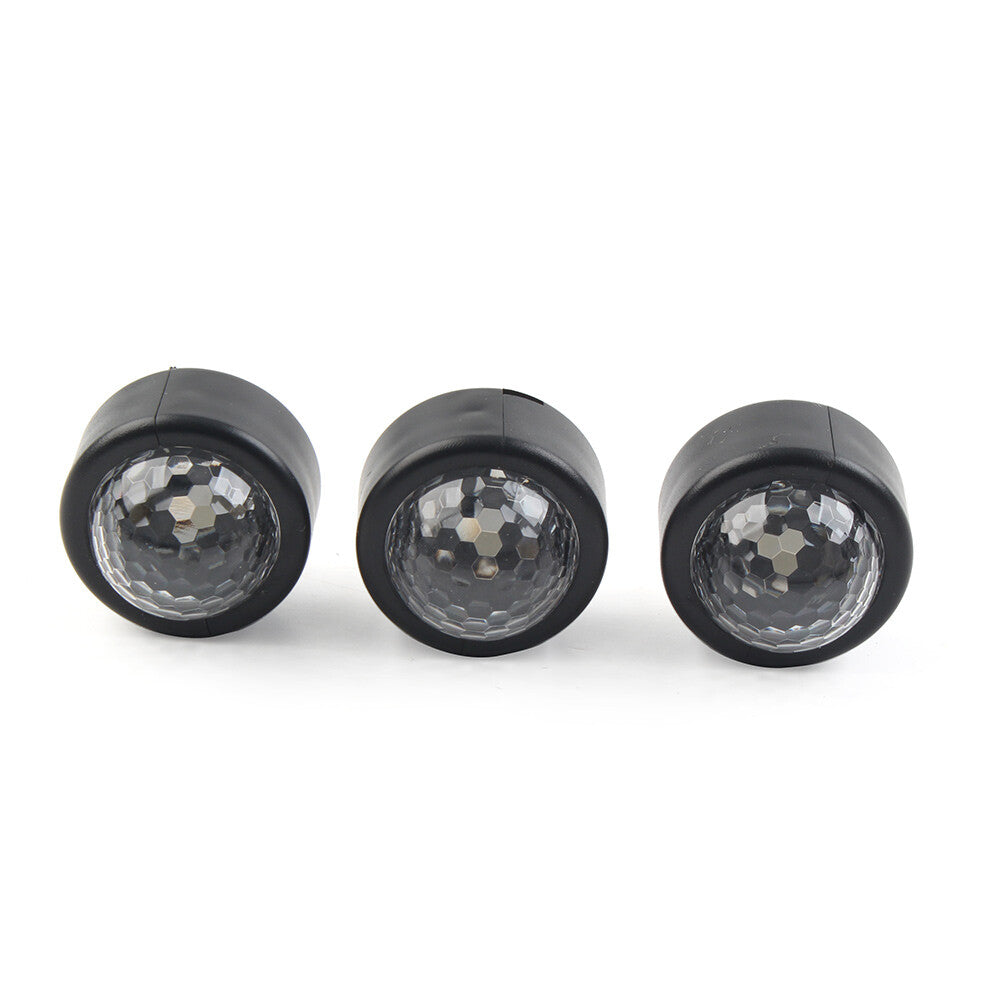 LED Car Interior Lighting Kit Atmosphere Lamps Lights Multi Color 3PCS