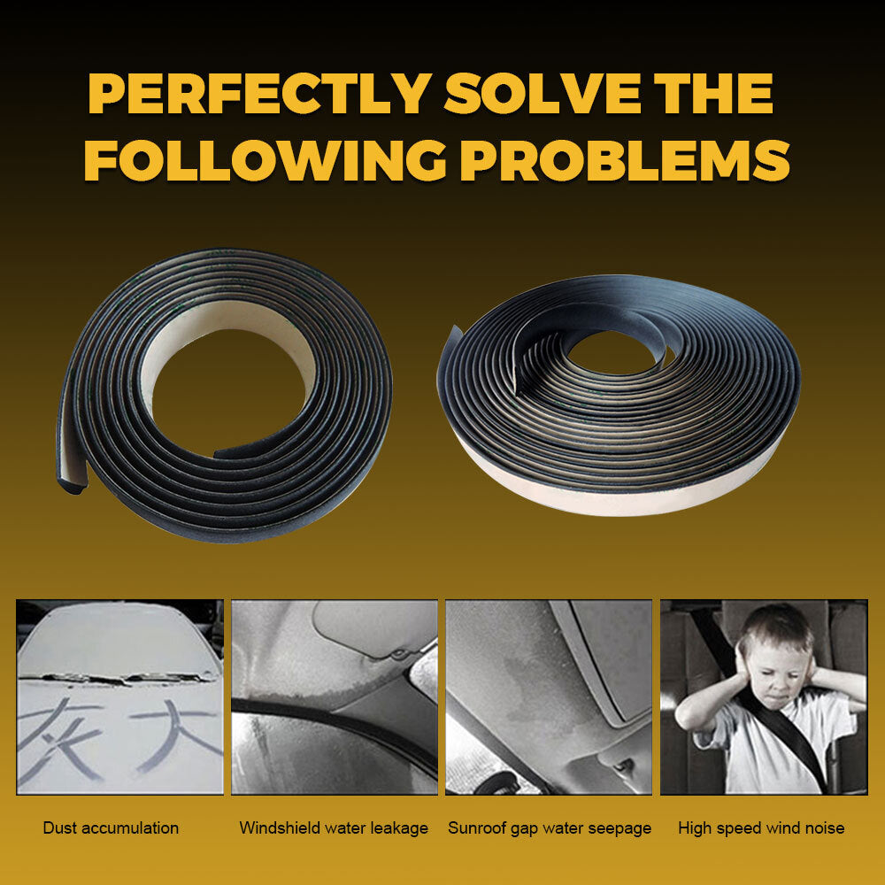 16FT Universal Car Windshield Seal Rubber Sunroof Window Glass Moulding Strip