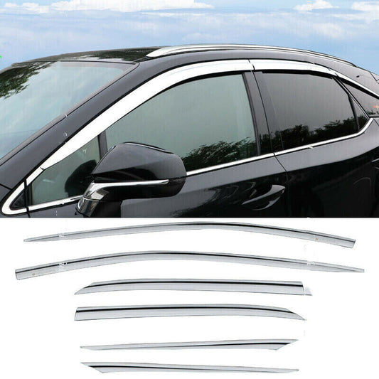 6x for LEXUS RX350 450h 2016-22 Window Visor Sun Rain Guard Vent Deflector Trim