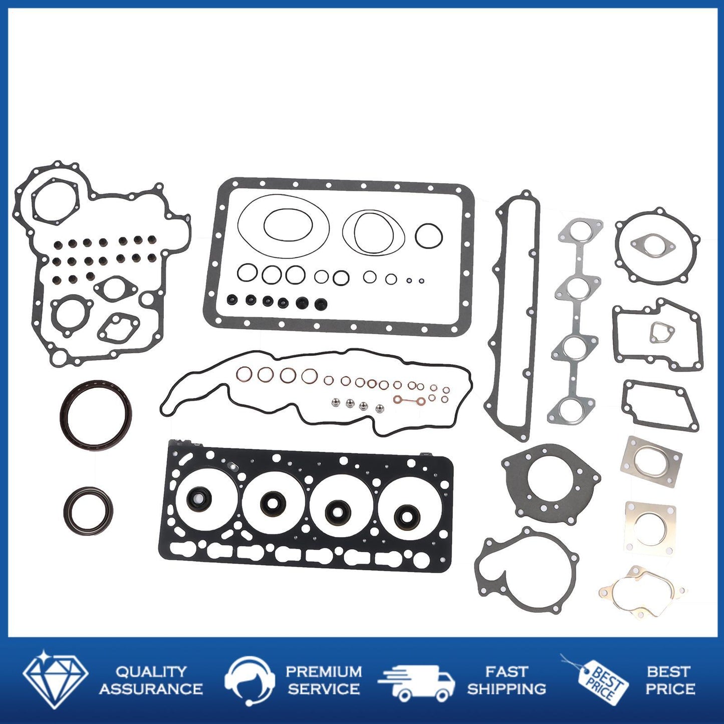 V3300 Engine Full Gasket Kit For Kubota Bobcat T50 T200 T250 S250 M9000 16V
