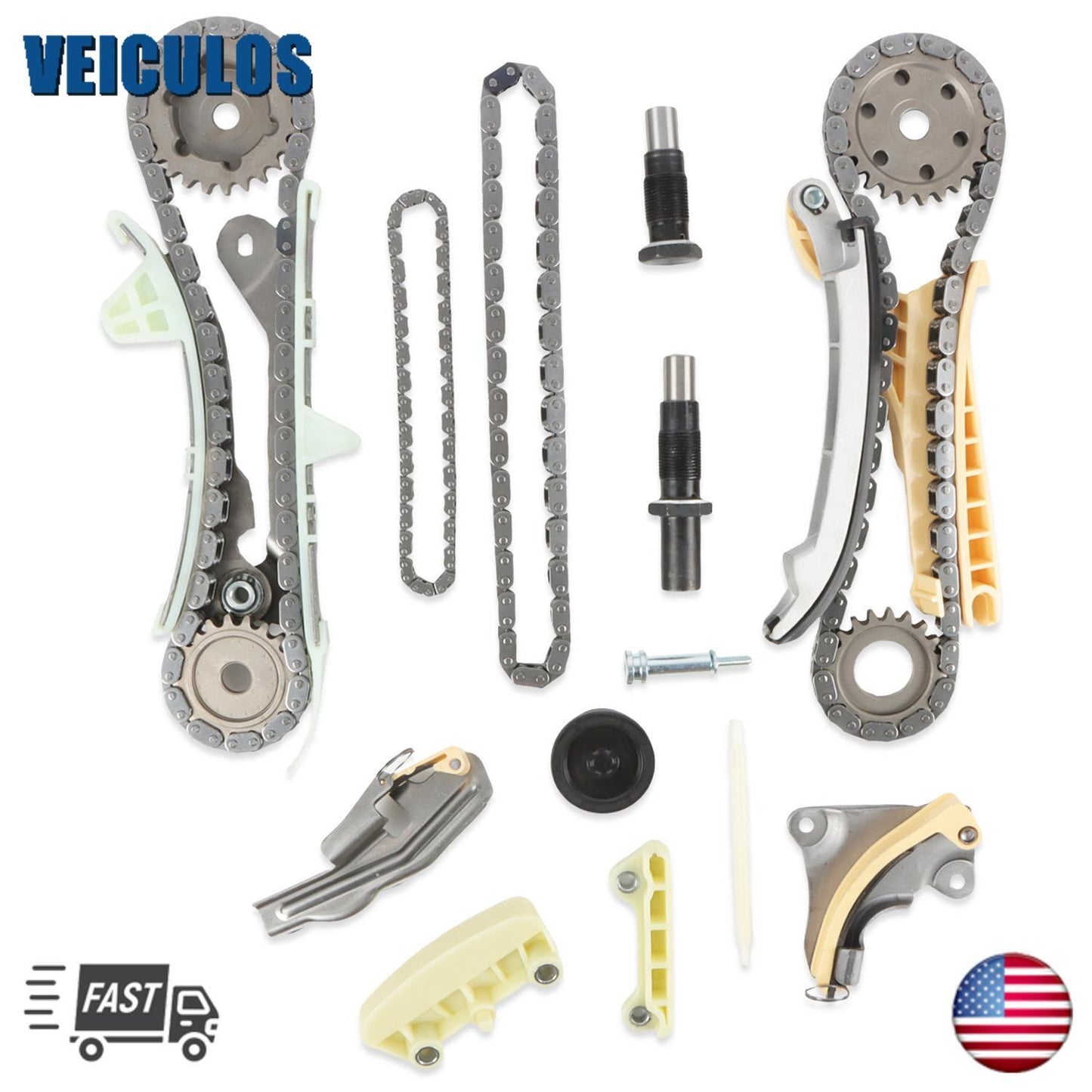 Engine Timing Chain Kit w/ Gears for 1997-2009 for Ford for Mazda for Mercury 4.0L SOHC V6