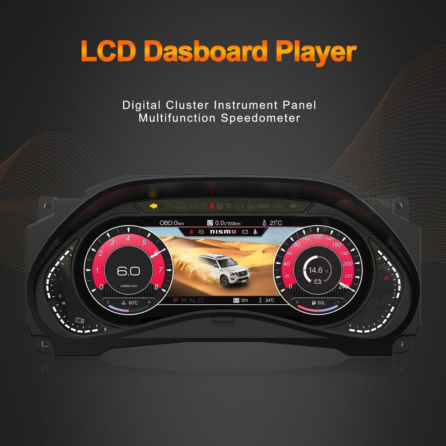 for Nissan Armada Y62 2012-2023 LCD Instrument Digital Speedometer Dashboard Q
