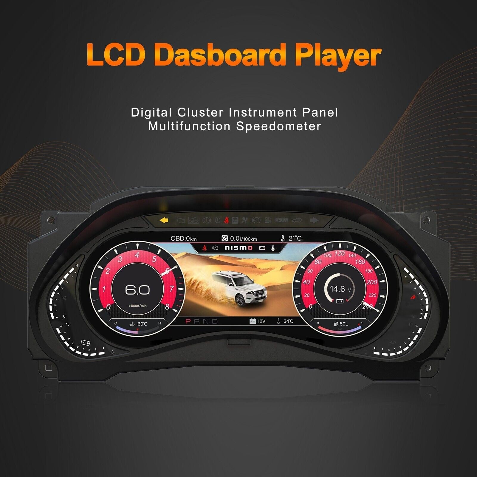 for Nissan Armada Y62 2012-2023 LCD Instrument Digital Speedometer Dashboard Q