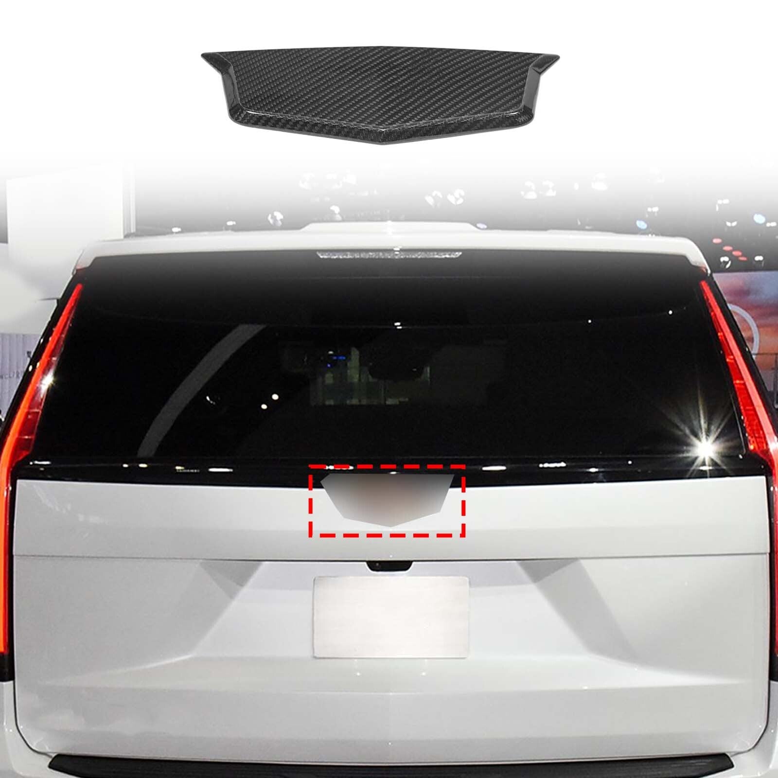 Carbon fiber front and rear logo badge covers for Cadillac for Escalade 2021-2024 n