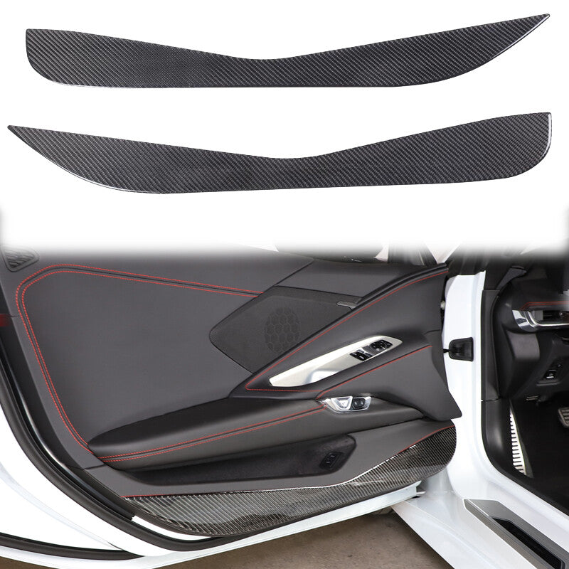 carbon fiber door kick guards for Corvette C8 2020 - 2024 . n