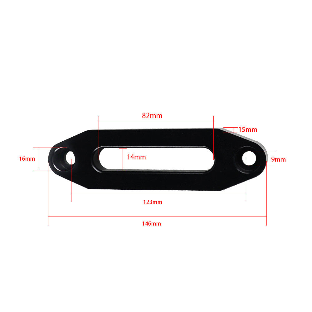 Hawse Fairlead for Synthetic Winch Rope Cable Lead Guide ATV Black Aluminum Q