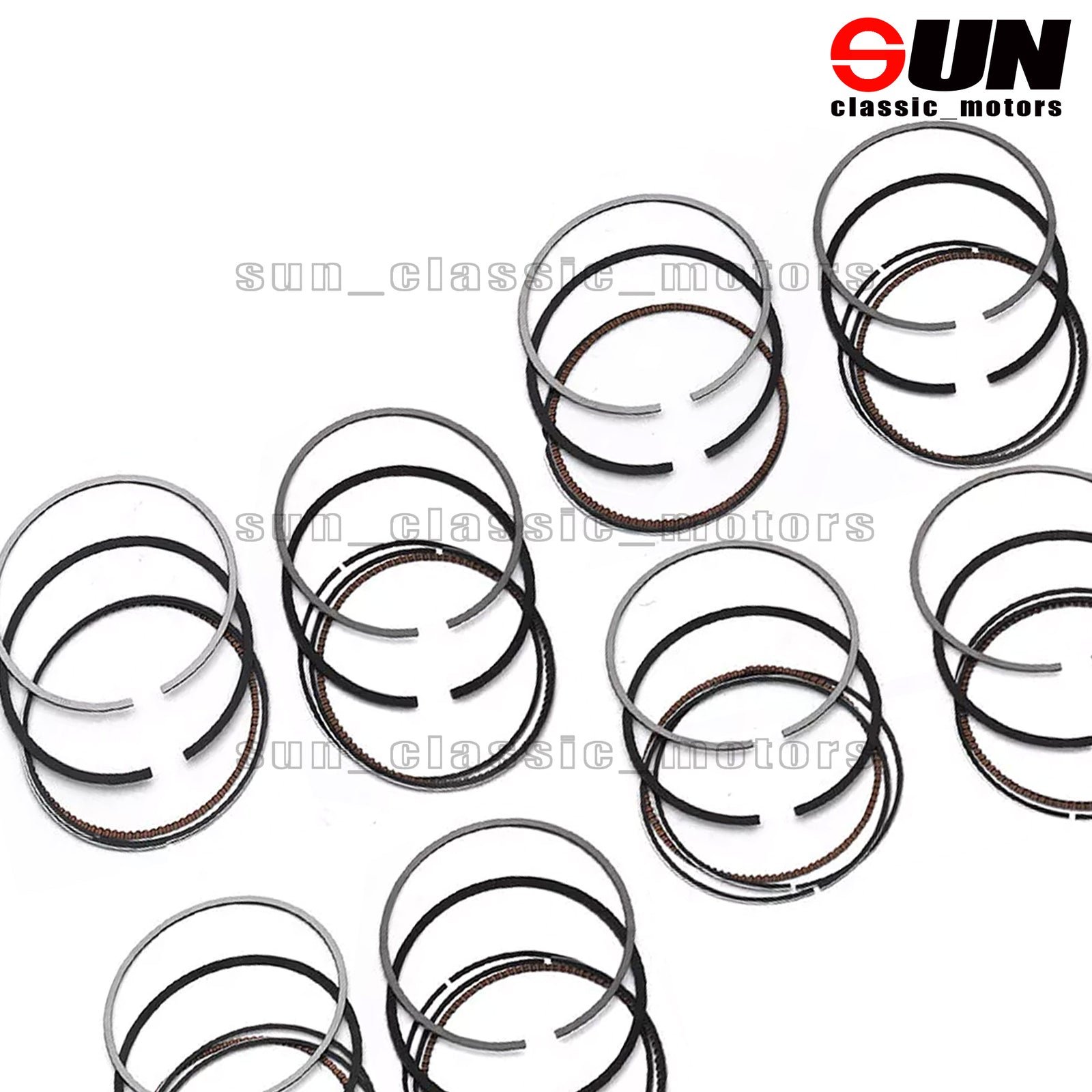 STD 8x Piston Rings Set For 550i 650i 750i X5 X6 F10 F06 F12 F13 N63B44 4.4T