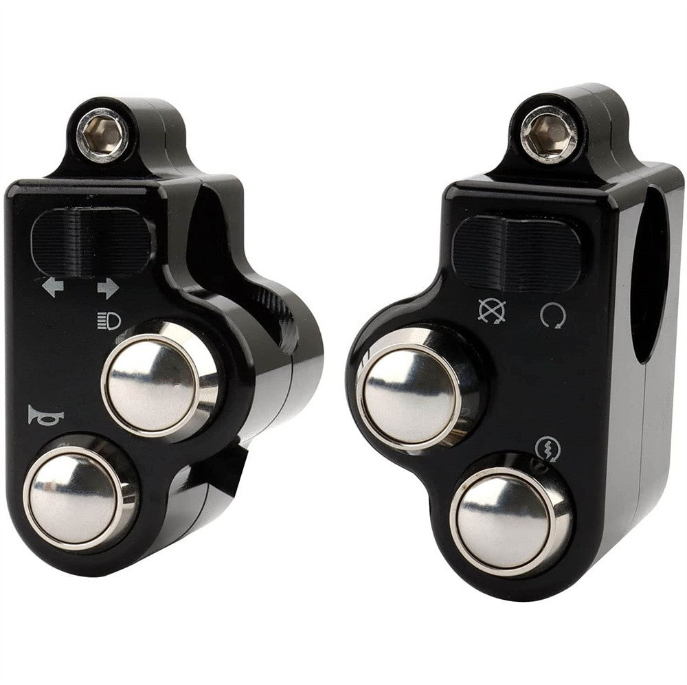 Black Motorcycle Handlebar Switch Control 125mm Racer Modified Part  Harness Q