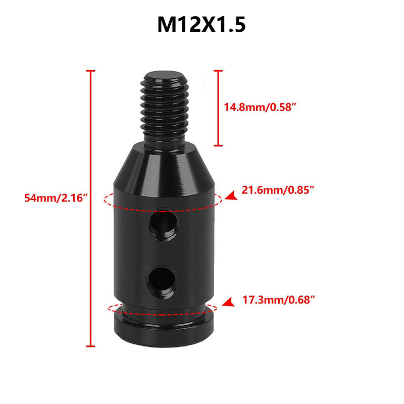 Car Gear Shift Knob Adapter for Non Threaded Shifter Universal M12 x 1.25 Q