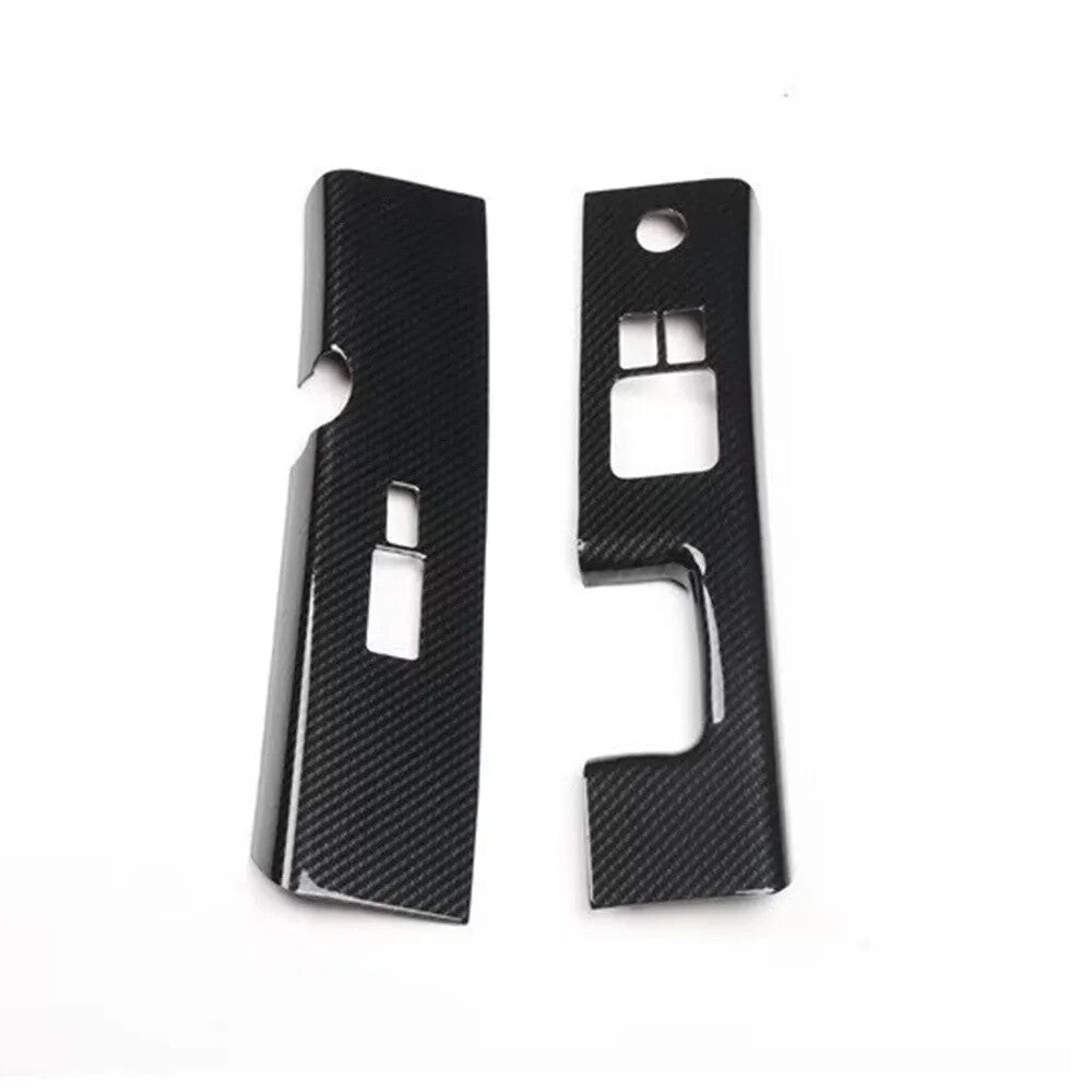 2× Carbon Fiber Look Interior Window Switch Covers for Nissan 350Z Z33 2006-2008 Q