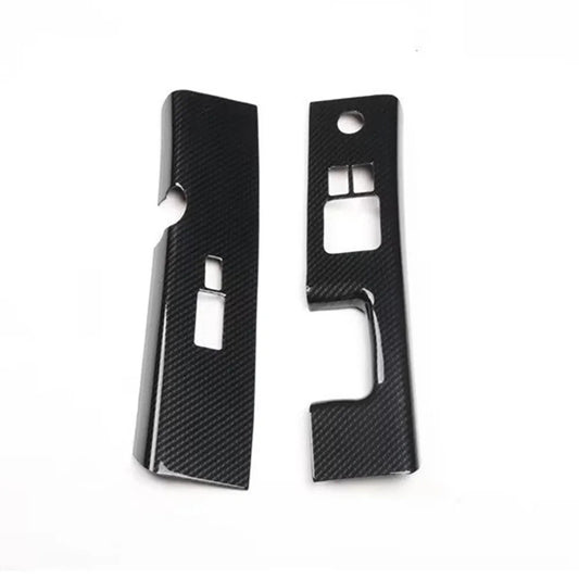 2× Carbon Fiber Look Interior Window Switch Covers for Nissan 350Z Z33 2006-2008 Q
