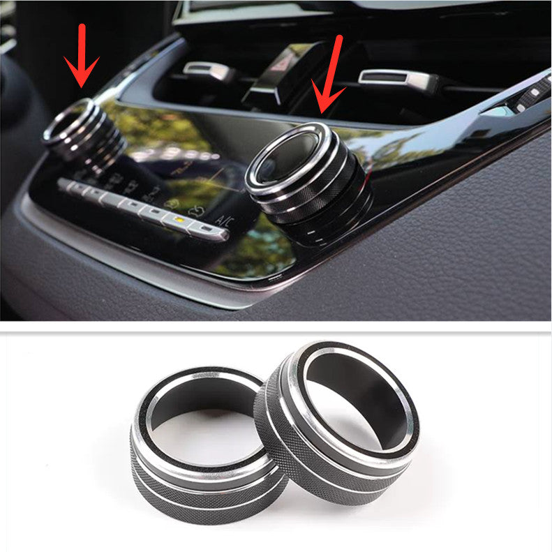 Black Console Air Condition Adjust knob Ring Cover for Corolla 2019-2024 v