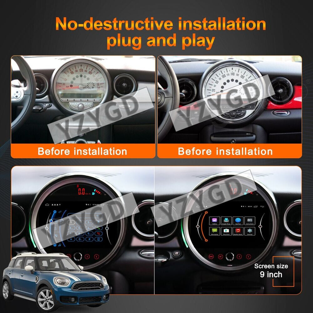 for BMW for Mini Cooper R56 R60 2007-2014 Android Car Radio 2Din Receiver 64G Stereo