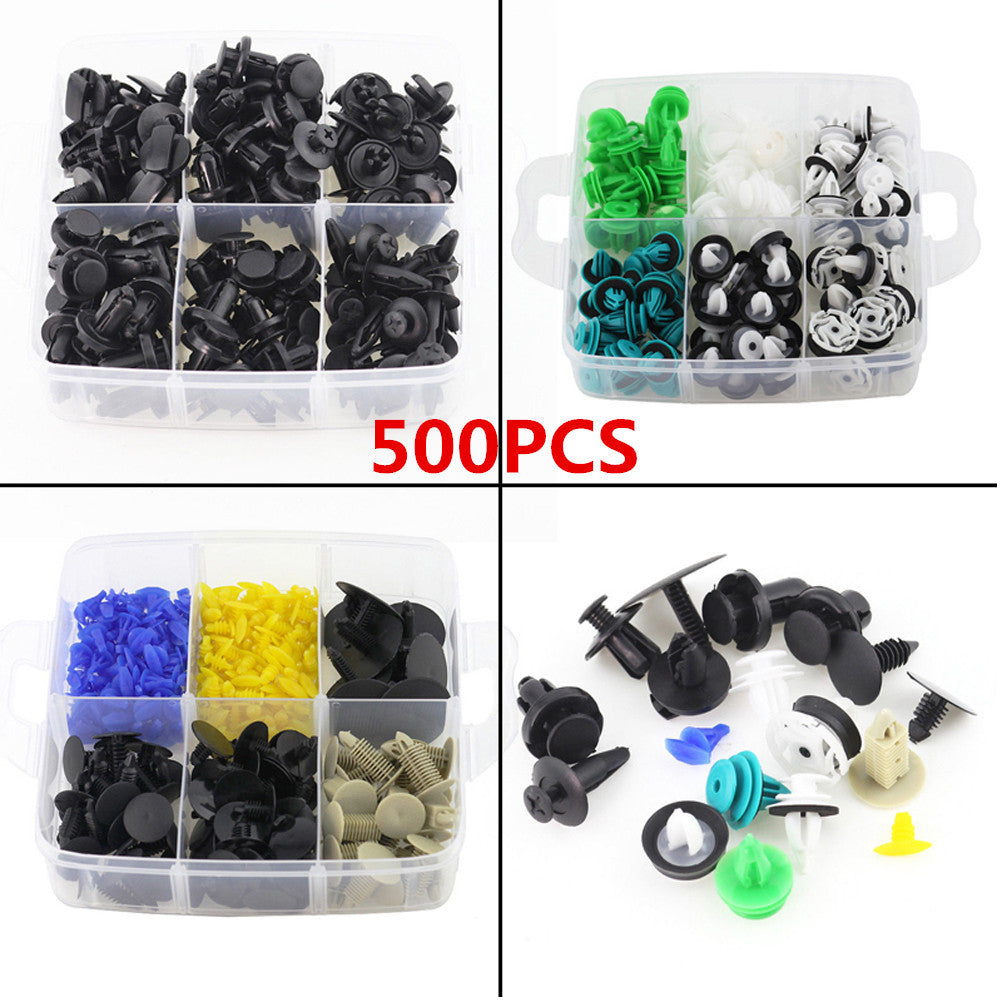 500-piece pack of car door panel trim mudguard anti-collision rivet holders promotional clips - n