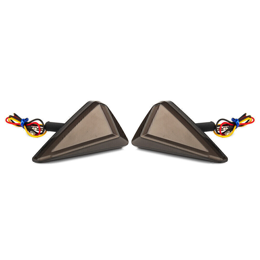 2x Motorcycle Amber Flush Mount LED Turn Signal DRL Blinker Light Indicator Q