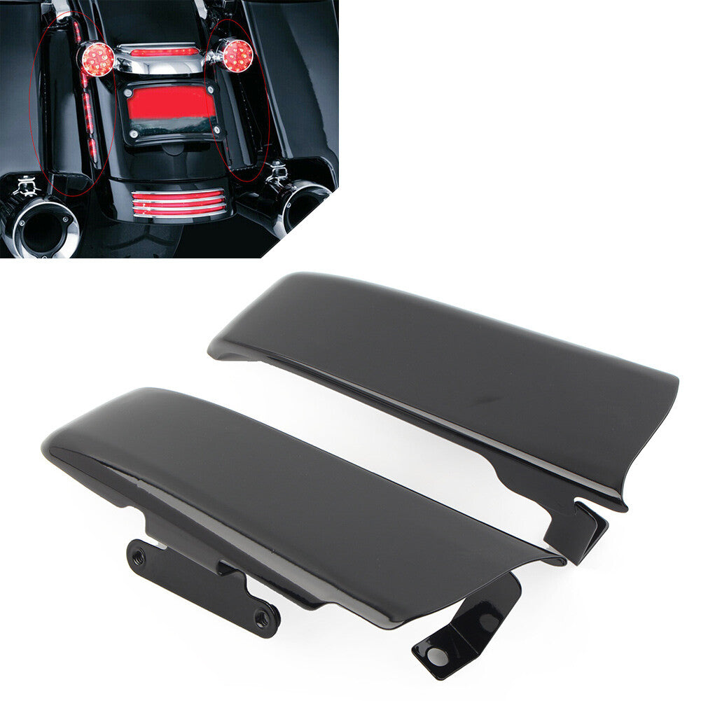 Rear Fender Saddlebag Filler Panels Fit for Harley Road King Glide 14-22 Black Q