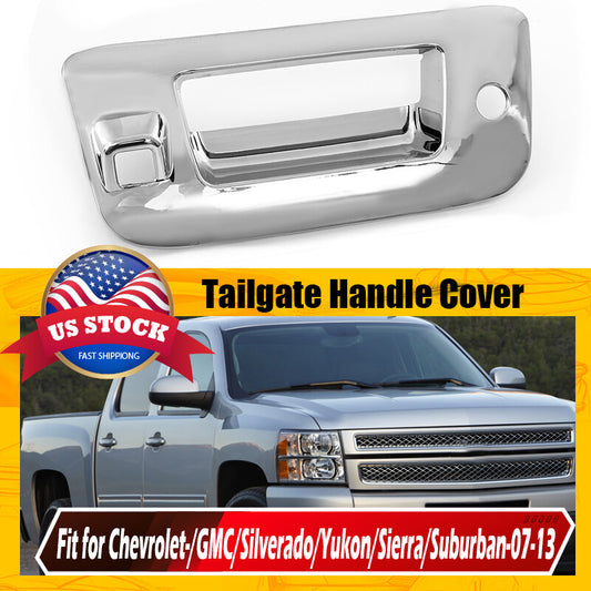 Chrome tailgate handle protector for 2007-2013 for Chevrolet Silverado 1500 and for GMC for Sierra 1500. Q