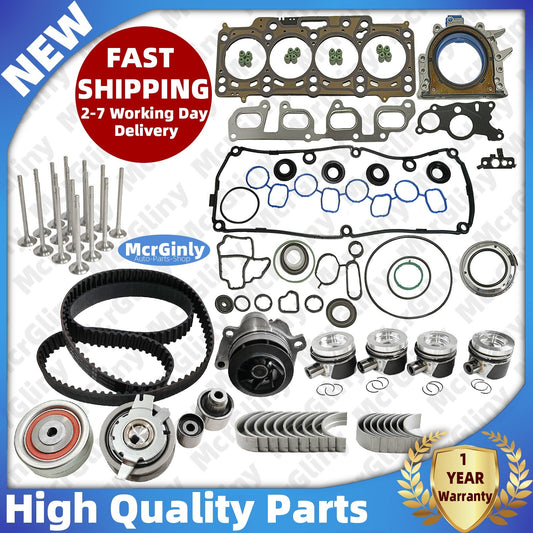 Engine rebuild kit with gaskets, pistons, and timing for Audi A4, A5, Q3, Q5, and for Tiguan 2.0T. n