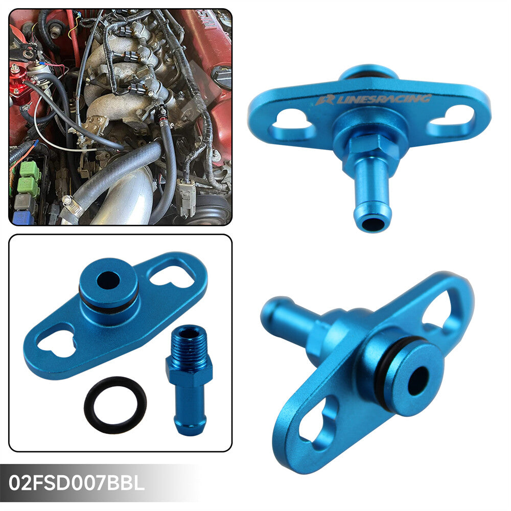 2PCS Fuel Rail Adapter With 6mm Tail for Mitsubishi Evo 1 2 3 ECLIPSE DSM CD9A