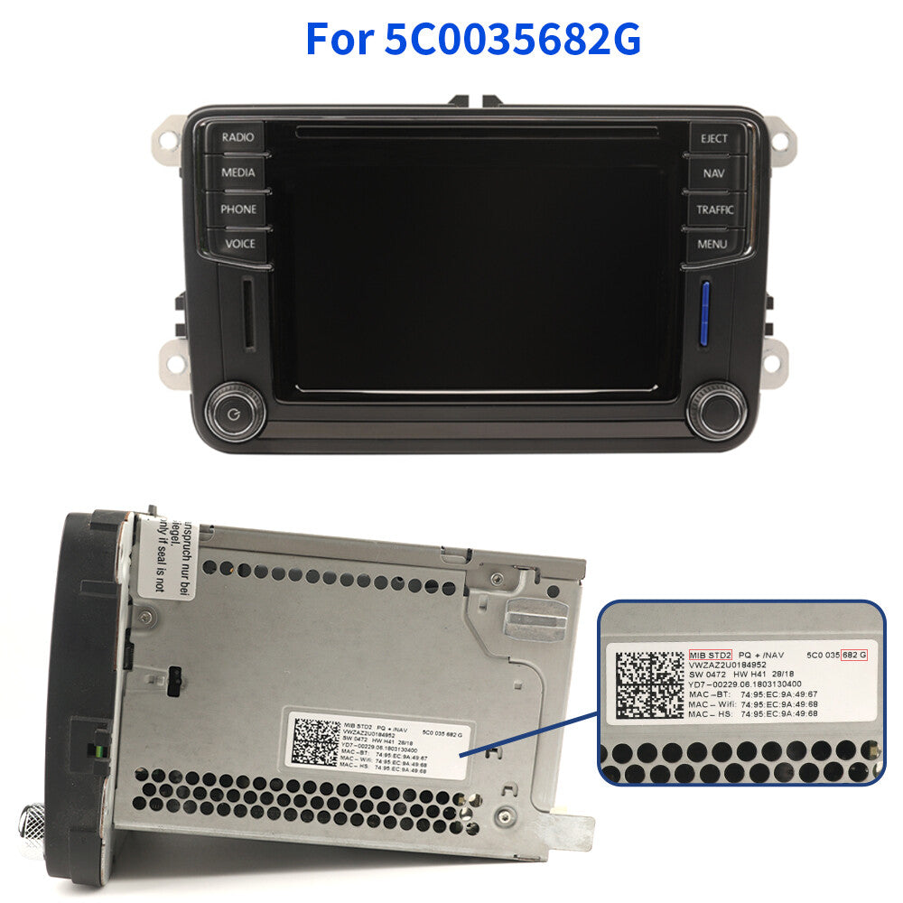  for VW for Passat MIB STD2 Radio TDO-WVGA0633F00045 6.5 Frosted Touch Screen Glas