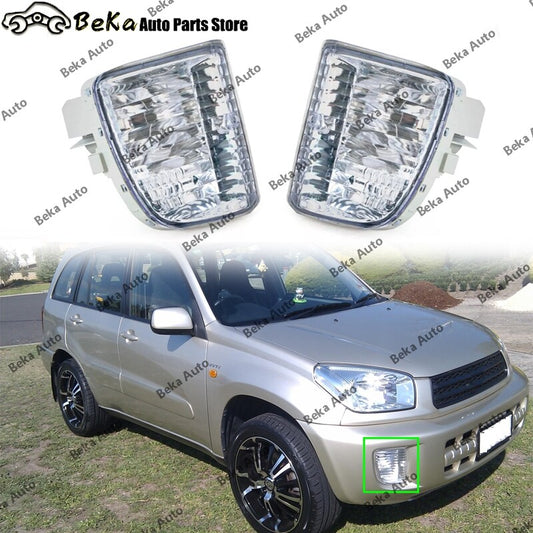 1 pair of LHRH turn signals for the front bumper fog lights of 2001, 2002, and 2003 for Toyota RAV4.