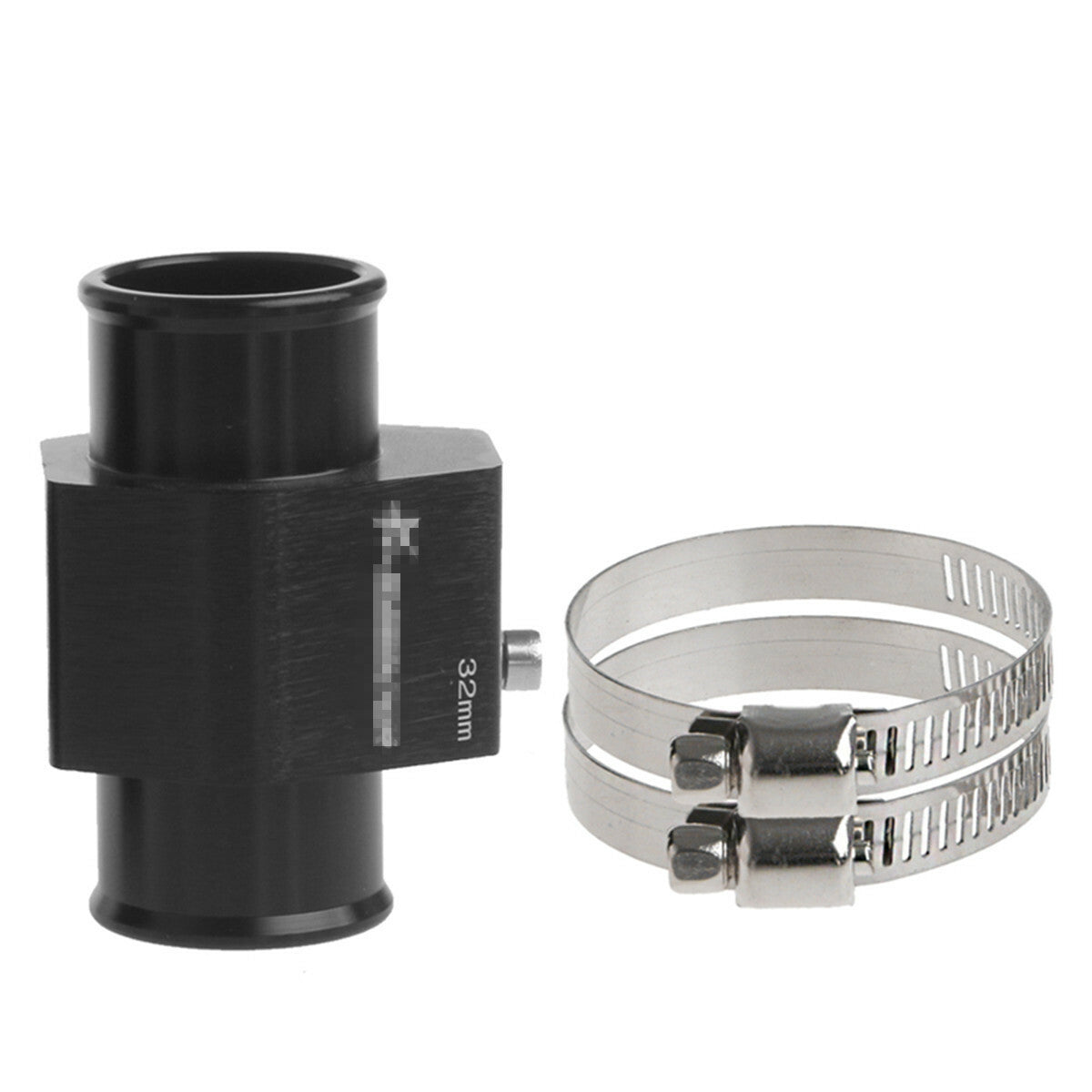 32MM Black Water Temp Temperature Gauge Radiator Hose Pipe Sensor Adaptor 1pcs