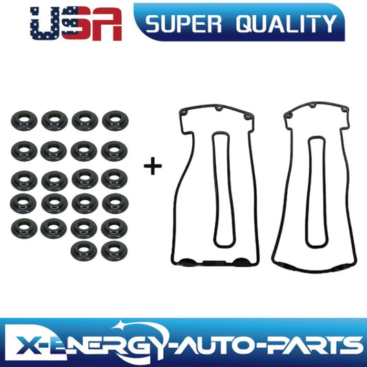 Valve Cover Gasket Set+ 22 Grommets for BMW E39 540i E38 735i 740i E83 X3 E53 X5