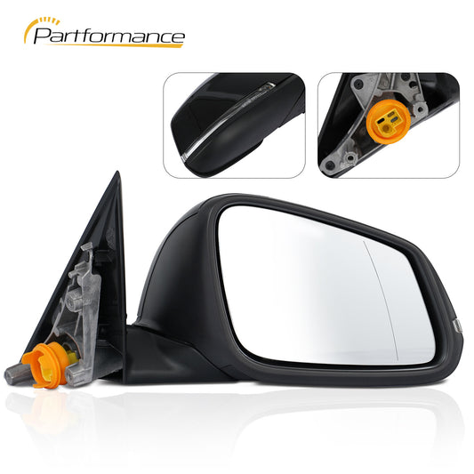 5-pin Black Mirror Right Passenger Side for 320i 328i 335i 3 12-18 Right Hand - v