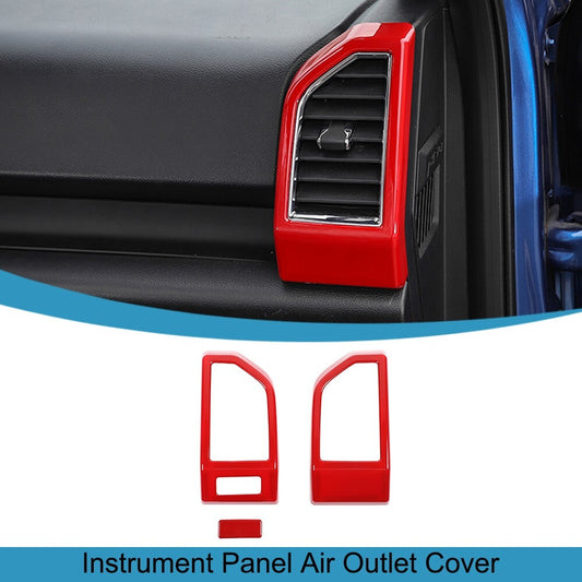 Red Dashboard Side Air Vent Outlet Panel Cover Trim for Ford F150 2015-2020