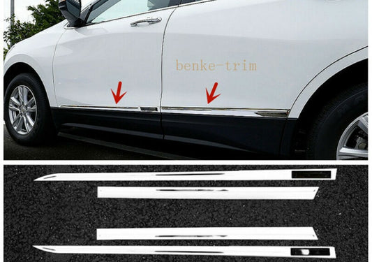 Side Door Body Molding Cover Trim For Equinox 2018-2020 Stainless 4P n