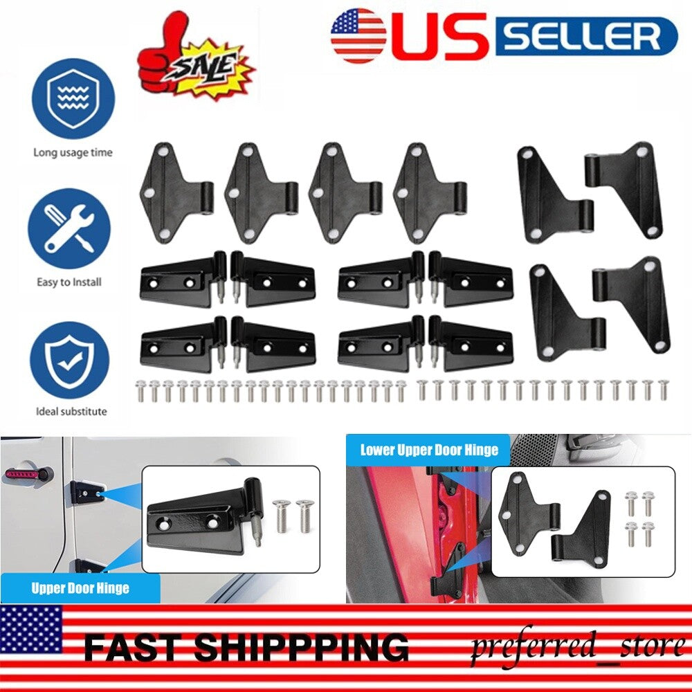 16-Piece Body Door Hinge Replacement Kit for Jeep for Wrangler JK 2007-2018 v