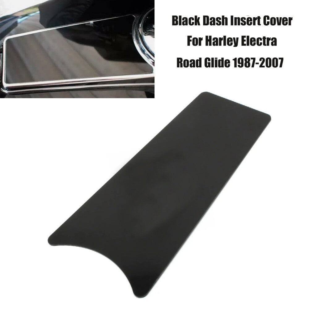 Aluminum dashboard insert cover, black, for Harley Touring Electra Road Glide 1987 - 2007 - n