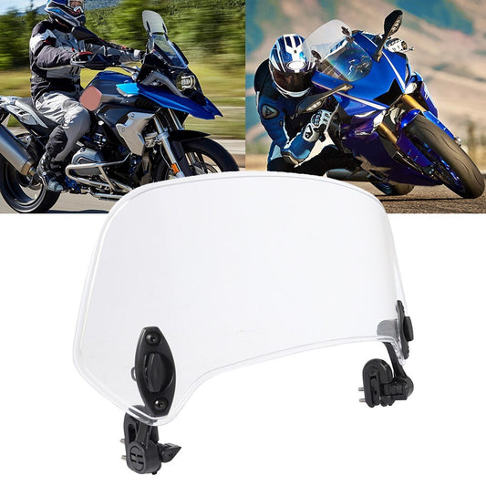 Motorcycle Windshield Adjustable Wind Screen Deflector Extension Spoiler