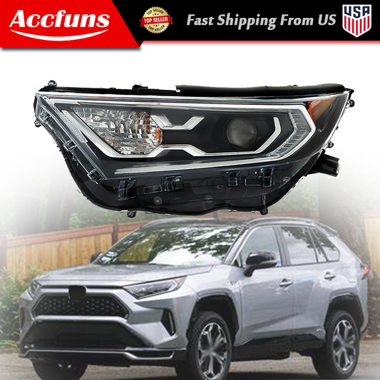 LED headlights for 2019-2022 RAV4 Hybrid XSE LH/Driver's headlights with clear lenses. n