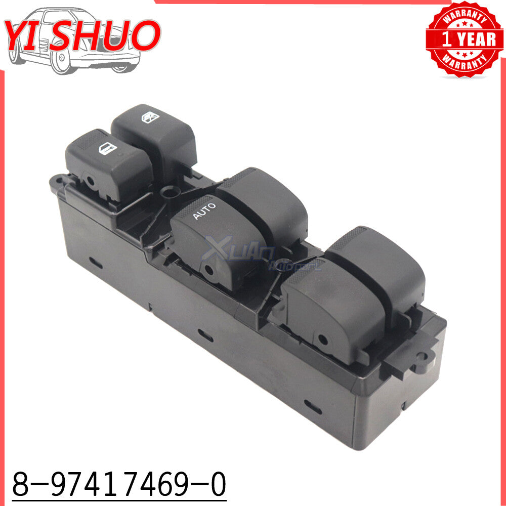 Brand new main switch for left-side LHD power window of for Isuzu D-MAX Mu-X. 8-97417469-0- v