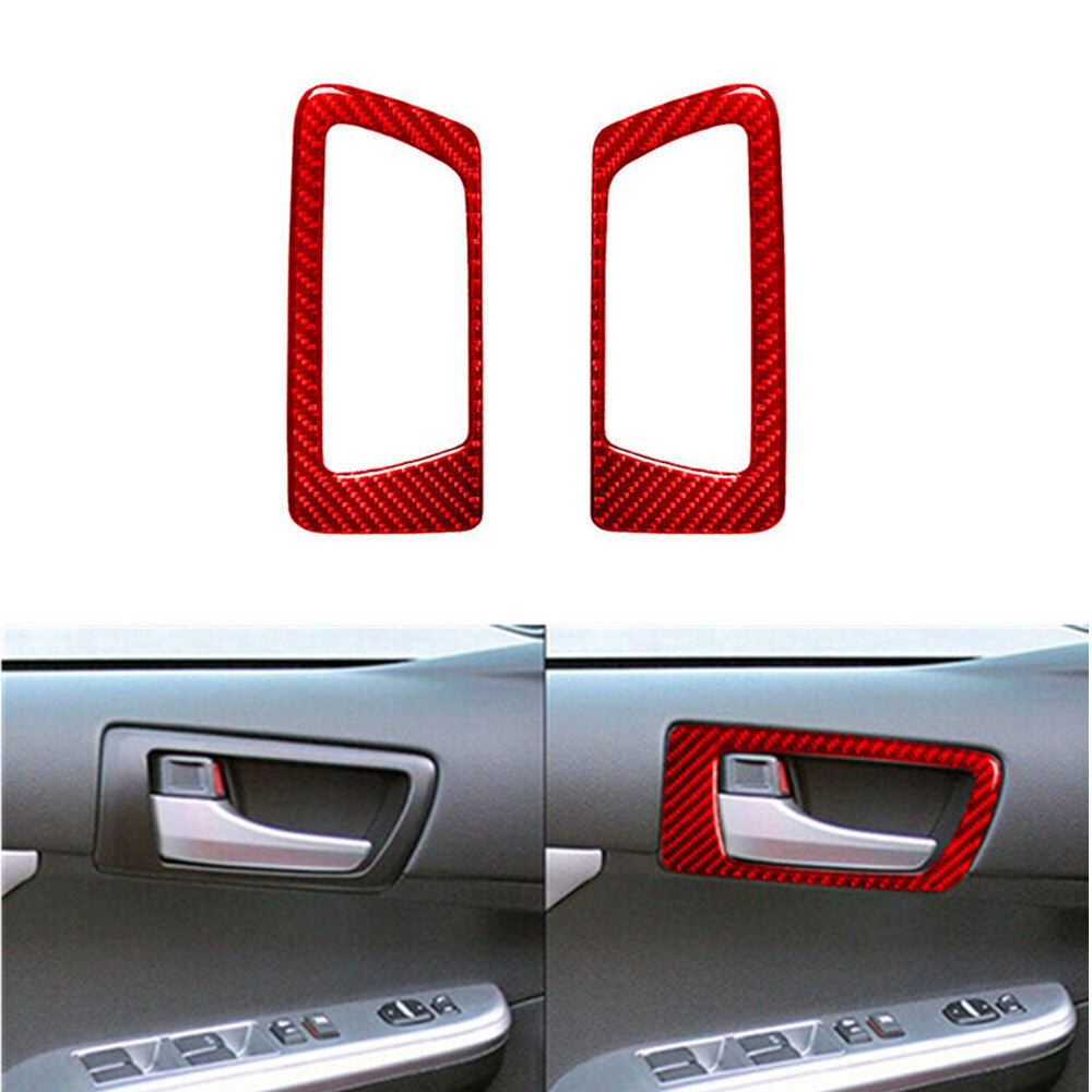 Carbon Fiber Central Control Cover Trim Strip for Subaru Forester 2013-2018 v