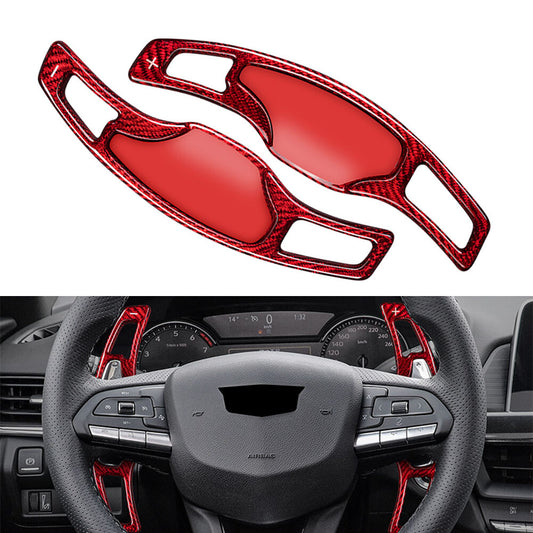 Forged Carbon Fiber Steering Wheel Paddle Shifter Extension Fit for Cadillac CT5