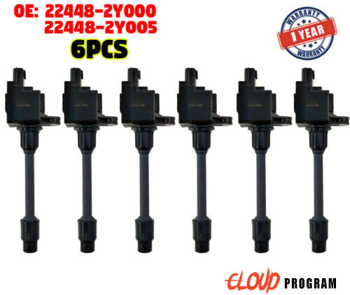 For Maxima for Infiniti I30 New Ignition Coil 22448-2Y005 22448-2Y000 (6pcs) v