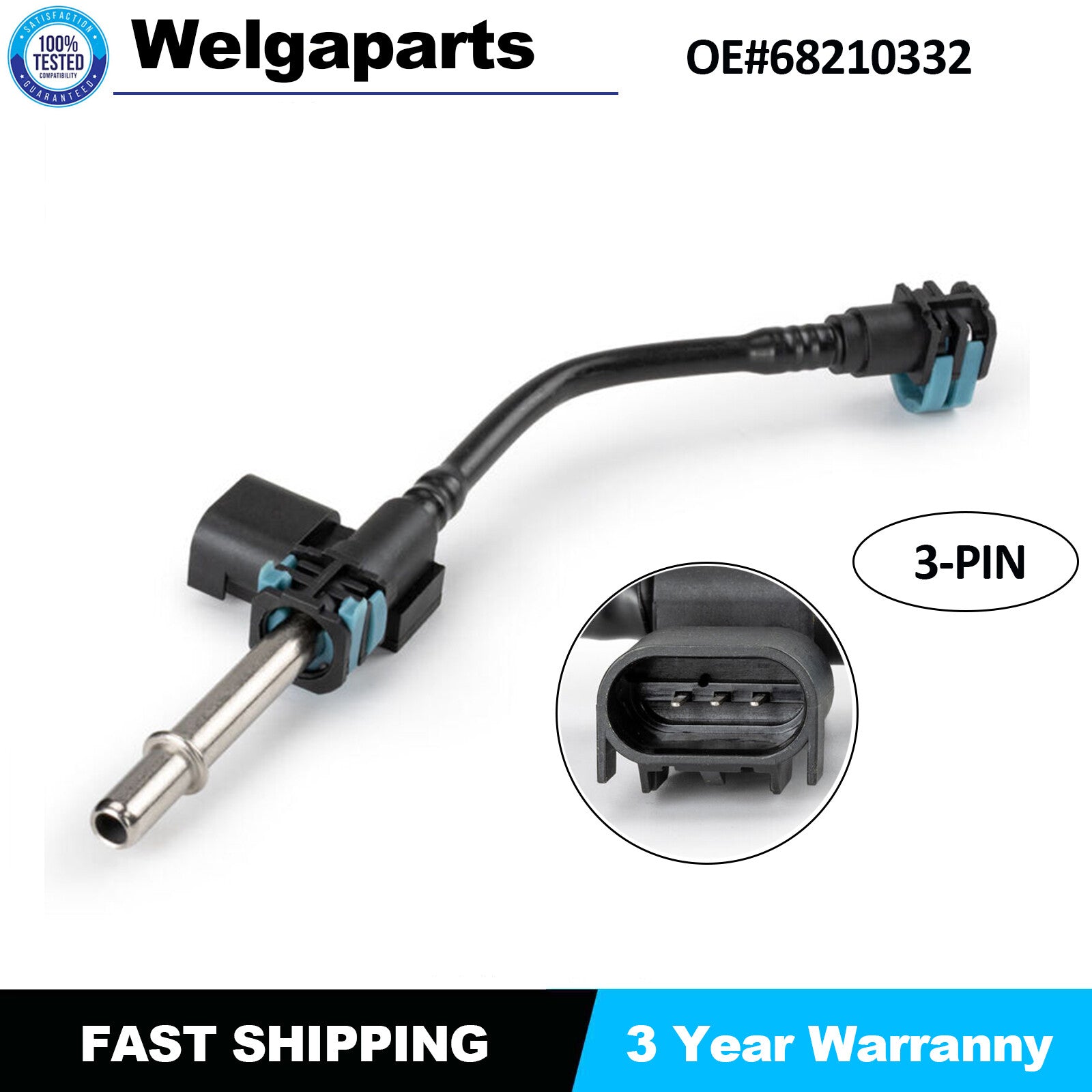 Fuel Pressure Sensor Jumper 68210332AA for Dodge 2013-2014 for Ram 1500 3.0 3.6 5.7